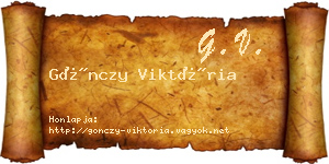 Gönczy Viktória névjegykártya